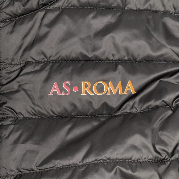 AS Roma Vest Mens Medium Black Red Cloud Tech Insulated Calcio Soccer Football - Picture 3 of 12
